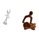 thumbnail image 5 of Figura De Bailarina Pensante. Estatua Moderna Y Abstracta De Una Bailarina. Escultura De Arte Creativo Para Dormitorio, Oficina, Entrada, Chimenea, Bar, Boda. Colección Versátil., 5 of 8