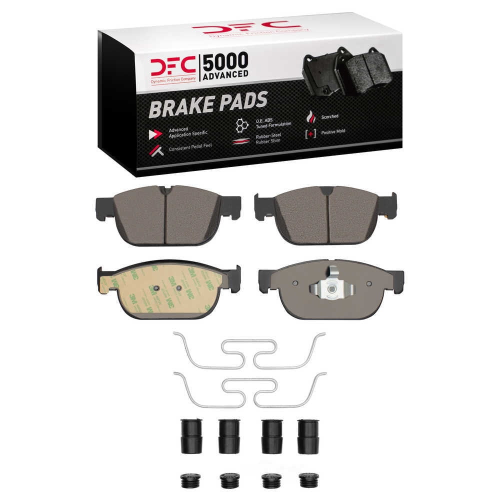 Dynamic Friction Company 1552-1865-01 DFC 5000 Advanced Brake Pads - Ceramic and Hardware Kit - OE