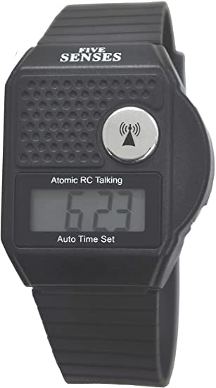 Five Senses English Atomic Talking Watch Easy to use for Seniors Blind Men Women Loud Talking Sound Clock for Visually Impaired - Model 1026 - Plastic Band