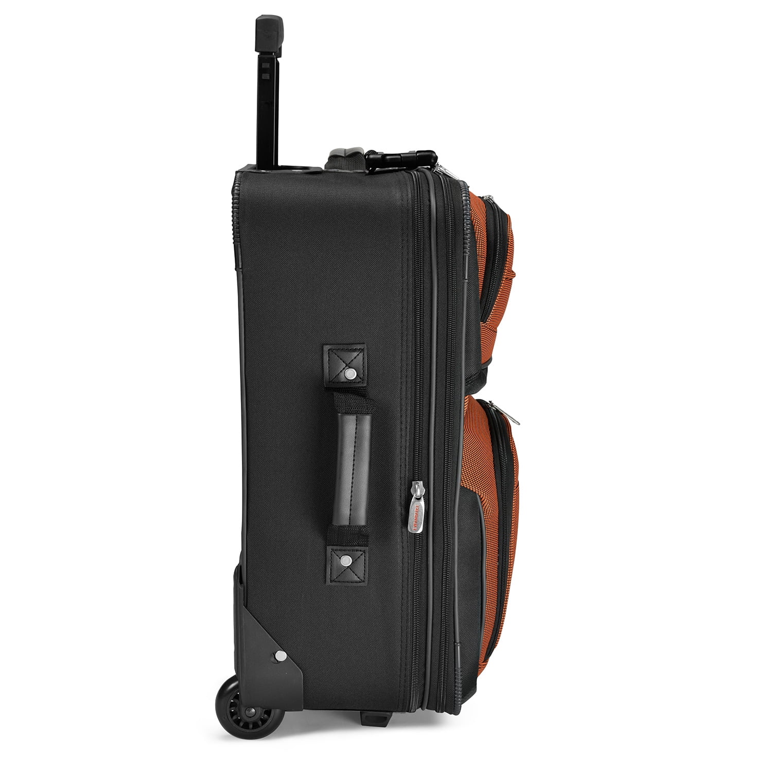 Travel Select Amsterdam Softside Expandable Rolling Luggage, TSA-Approved, Lightweight, Orange, 21" Carry-on