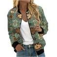 thumbnail image 2 of Jamicy Women's Athletic Jackets Bomber Jackets Lightweight Full Zip Up Cropped Coats Fashion Windbreaker Outerwear Casual Quilted Jacket, 2 of 5
