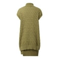 thumbnail image 5 of HXWCHs Women's Casual Suit Set with Sleeveless Vest and Flowy Skirt for Modern Wear S Green, 5 of 8