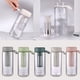 thumbnail image 1 of Cafetera de cold brew y botella para infusor de té - Plástico impermeable sin BPA de 600ML, filtro de doble capa, portátil con asa (blanco, gris, verde, azul, rosa), 1 of 9