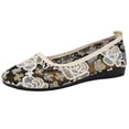 thumbnail image 2 of DIVVce Floral Embroidered Mesh Ballet Flats For Women Closed Toe Slip On Comfortable Footwear, 2 of 6