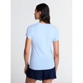 thumbnail image 4 of Time and Tru Women's Slim Fit Crewneck Tee with Short Sleeves, Sizes XS-XXXL, 4 of 6