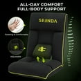 thumbnail image 2 of Seenda Video Gaming Floor Chair, Folding Video Reclining Sofa Adjustable Position, Padded Backrest & Cushion, Lazy Lounger Couch for E-Sports, Reading, Relaxing, Watching TV, 2 of 10