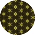 thumbnail image 1 of Ahgly Company Tapis Rond Lavable en Machine Intérieur Transitionnel Chêne Brun, 3 Pieds Rond, 1 of 7