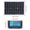 thumbnail image 2 of Portable 300W Solar Flexible Panel Kits Monocrystalline Silicon Solar Panel with 60A Controller Dual USB Charging Port DC5521 Battery Clamp Interface for Charging 5V Mobile Phones Sports Cameras, 12V, 2 of 9