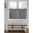 thumbnail image 7 of Half Window Curtain 36 Inches Long, Black White Plaid Window Treatment Curtain Drapes, Modern Simple Buffalo Check Gingham Small Tier Curtains for Bathroom Over Sink, 27.5"x36", 2 Panels, 7 of 7