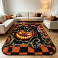 thumbnail image 6 of Zynviq Halloween Area Rugs Pumpkin 31.5" X 19.7" Throw Rug Polyester Multicolor Washable Rectangular Small Rug for Dorm, 6 of 7