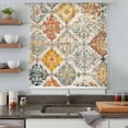 thumbnail image 5 of Retro Morocco Sheer Curtains 96 Inches Long, Boho Shabby Abstract Geometric Aesthetic Light Filering Curtains, Privacy Drapes Simi Floor to Veiling Curtain for Living Room Bedroom Window Treatment, 5 of 9