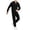 Black, variant on Girls Boys 2 Piece Outfits Sweatsuit Full Zip Tracksuits Set Sweatshirt And Jogger Sweatpants Clothing Sets For Kid(Orange,11-12 Years)