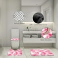 thumbnail image 4 of 4 Piece Boho Shower Curtain Set with Non-Slip Rugs, Toilet Lid Cover and Bath Mat, Shower Curtain with 12 Hooks, Durable Waterproof Bathroom Decor Set, 4 of 7