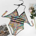 thumbnail image 6 of Flower Power Swimsuit Sexy Floral Print One Piece Swimwear Push Up Swimsuits Trd Holiday Rave Beach Outfits, 6 of 7