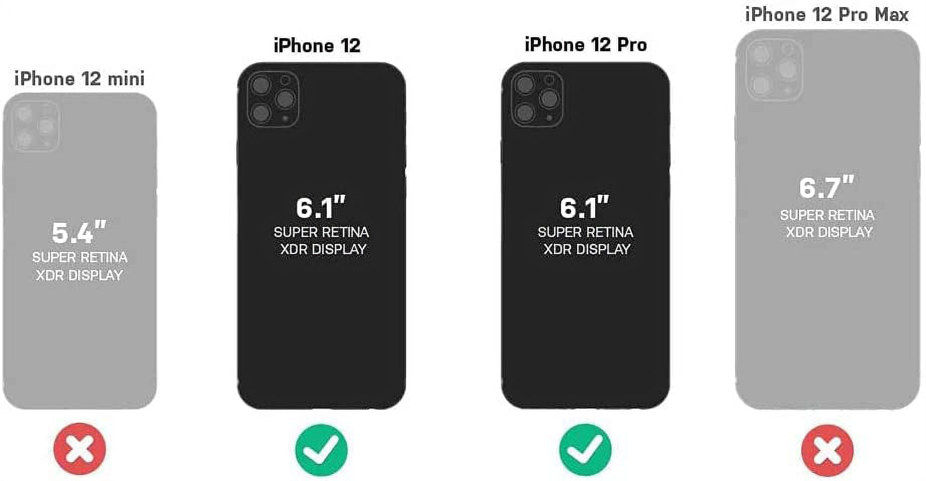 OtterBox Defender Screenless Series Rugged Case & Belt Clip Holster for iPhone 12 & iPhone 12 Pro, Varsity