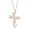 Gold, variant on AOBOCO Christmas Gifts Sterling Silver Cross Necklace for Women, Opal Necklace Flower Jewelry Gift
