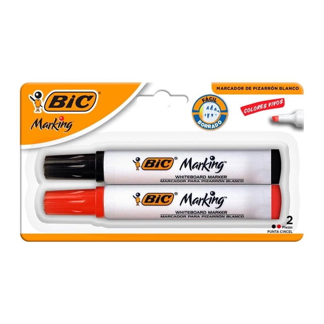 Marcador Bic Marking para Pizarrón Blanco 2 pzas