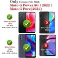 thumbnail image 2 of for Moto G Pure Phone Case, Moto G Power 2022 Case with HD Screen Protector, Military Grade Protective Cases with Ring for Moto G Pure (Silvery), 2 of 12