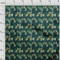 thumbnail image 3 of oneOone Cotton Cambric Teal Green Fabric Leaves Quilting Supplies Print Sewing Fabric By The Yard 42 Inch Wide, 3 of 6