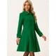 thumbnail image 3 of Abrigo Vintage de Invierno para Mujer Abrigo Largo con Doble Botonadura Verde M, 3 of 5