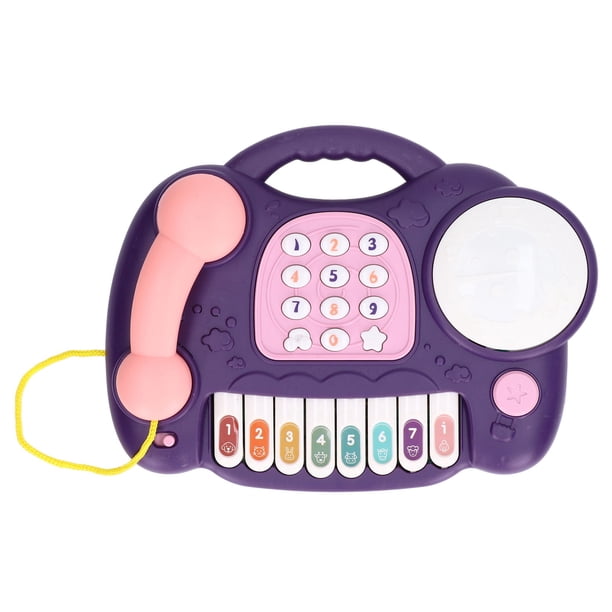 Juguete de línea fija de piano para bebé juguete de teléfono de piano de coordinación mano-ojo desarrollo de habilidades motoras teléfono de simulación para mayores de 3 ANGGREK Otros