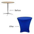 thumbnail image 3 of Your Chair Covers - 30 x 30 inch Lowboy Cocktail Round Stretch Spandex Table Cover Royal Blue for Wedding, Party, Birthday, Patio, etc., 3 of 4