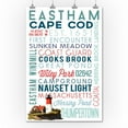 thumbnail image 3 of Eastham, Massachusetts, Cape Cod, Typography (36x54 Giclee Gallery Art Print, Vivid Textured Wall Decor), 3 of 3
