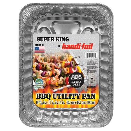 Handi-Foil Super King Aluminum Extra Deep BBQ Utility Pan, 1 Count Per Pack