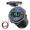 thumbnail image 2 of AWHAO 12 Volt USB Outlet Dual Quick Dual USB Car Charger USB Outlet 3 Port Car Charger Green Light, 2 of 8