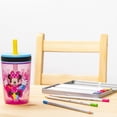 thumbnail image 3 of Zak Designs 15oz Disney Minnie Mouse Kelso Travel Straw Tumbler Plastic and Silicone with Leak-Proof Straw Valve for Kids, 2pcs Set, Minnie Mouse, 3 of 5