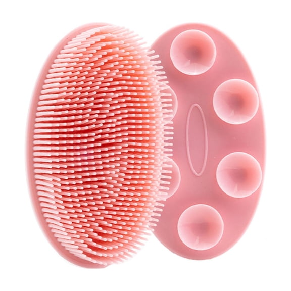 Silicone Body Scrubber, Soft Gentle Shower Brush with 6 Suction Cups, Easy to Store Long Lasting Exfoliating Tool for Women Men Rapid Foaming Deep Clean Bath Home Spa Travel Accessory