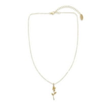 Women's Gold-tone Rose Pendant Necklace, 1 Piece
