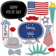 Big Dot of Happiness 4th of July - Photo Booth Props Kit - 20 Count