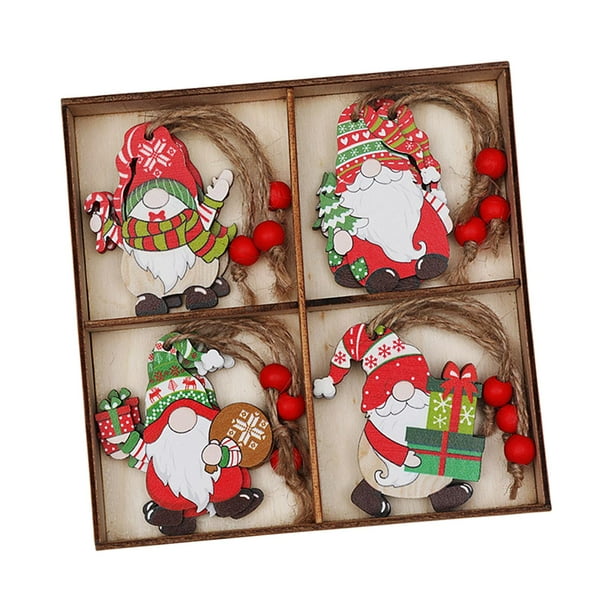 12 colgantes navideños coloridos, adornos colgantes navideños para Estilo A
