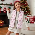 thumbnail image 3 of Xoenoiee Pink Bow Heart Print Stand-Up Collar Vest for Girls Sleeveless Outerwear Fuzzy Fleece Vest Lightweight Warm Zipper Jacket, 3T, 3 of 7