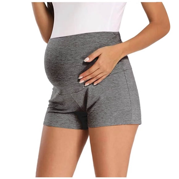 ShomPort Maternity Active Shorts Over The Belly Loose Casual Pregnant Shorts with Pockets Fall Maternity Clothes