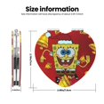 thumbnail image 3 of Pofeuu SpongeBob SquarePants for Portable Pocket Makeup Mirror PU Cover Compact Travel Mirror with Normal and Magnifying Double Sided Glass-Round Shape-Heart Shape, 3 of 9