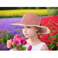 thumbnail image 4 of Straw Big Rim Hat w/ Bow - Pink - HT-M15PK, 4 of 4