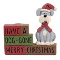 thumbnail image 1 of Blossom Bucket Figurine en Résine Chien Schnauzer Gris Joyeux Noël, 1 of 4