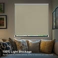 thumbnail image 3 of Chicology Textured Blackout Roller Shades | Cordless Light Filtering Window Blinds |59.5"W X 64"H| Decorative Privacy Shades for Home, Bedroom, Living Room, Kitchen | Easy Install | Cream, 3 of 8