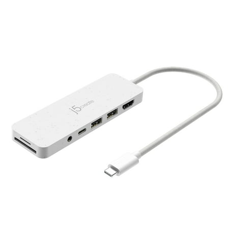 j5create - USB-C  Multi-Port Hub with Power Delivery - White