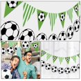 thumbnail image 2 of 4pcs Soccer Pennant Banner Soccer Party Decorations Triangle Football Flags For Birthday Sports Events Wall Hanging, 2 of 4