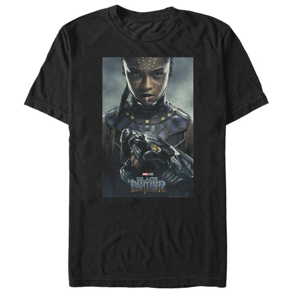 Men's Marvel Black Panther 2018 Shuri Poster Pose Graphic Tee Black Small