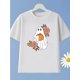 thumbnail image 1 of Halloween T-shirt - Cute Ghost & Pumpkin Print - Soft, Comfortable Round Neck Tee for Outdoor Activities, Sports, and Casual Wear - Perfect for Youngsters, Teens, and Youngsters, Halloween Shirts, 1 of 6