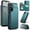 Green, variant on For Samsung Galaxy A16 Case with Card Holder, Wallet Flip Cover Case with RFID Blocking, Durable Leather Kickstand Magnetic Clasp Shockproof Phone Case for Women Men,Purple