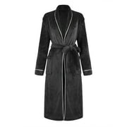 Unisex Winter Women Lengthened Plush Shawl Bathrobe Long Sleeve Robe Coat