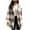 Khaki, variant on Autumn and Winter Plaid Jackets for Womens 2024 Plus Size Coat Long Sleeve Plaid Faux Shearling Oversized Jacket