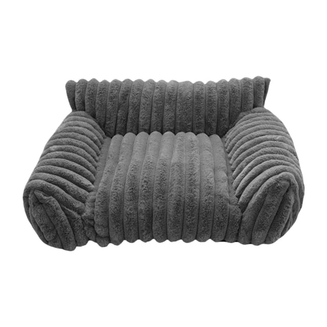 Sofá cama para mascotas, sofá cama para gatos, cómodo, portátil, moderno, multiusos, para dormir, base antideslizante para dormitorio de cachorros y Gris
