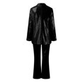 thumbnail image 6 of Prolriy Pant Suits for Women Womens Suits Set Sequin 2 Piece Pants Set Slim Fit Formal Suits One Button Pants Prom Party Outfit Womens 2 Piece Outfits Black XXL, 6 of 7