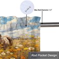 thumbnail image 5 of Horse Rod Pocket Thermal Insulated Curtain Valance Sunflower Yellow Floral Farm Animals Window Valance for Bedroom Bathroom Living Room Dining Room 54 by 18 in, 1 Panel, 5 of 6